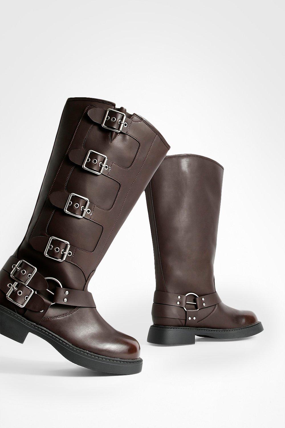Multi buckle boots hotsell